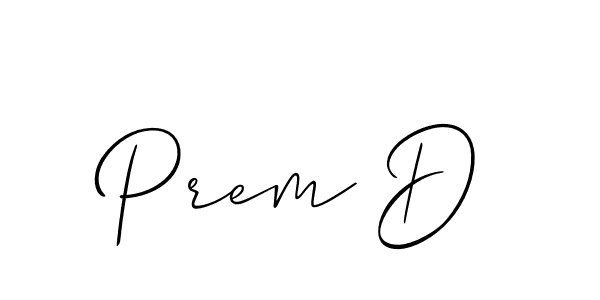 if you are searching for the best signature style for your name Prem D. so please give up your signature search. here we have designed multiple signature styles  using Allison_Script. Prem D signature style 2 images and pictures png