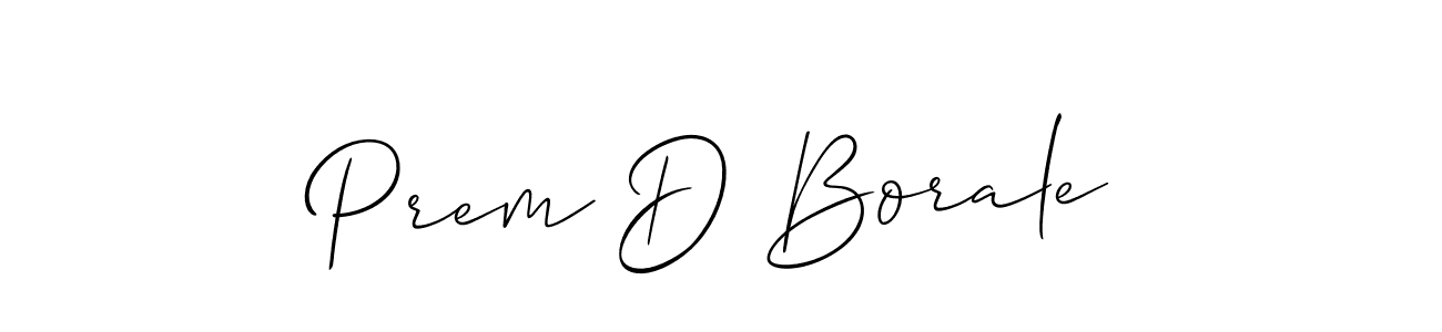 Allison_Script is a professional signature style that is perfect for those who want to add a touch of class to their signature. It is also a great choice for those who want to make their signature more unique. Get Prem D Borale name to fancy signature for free. Prem D Borale signature style 2 images and pictures png