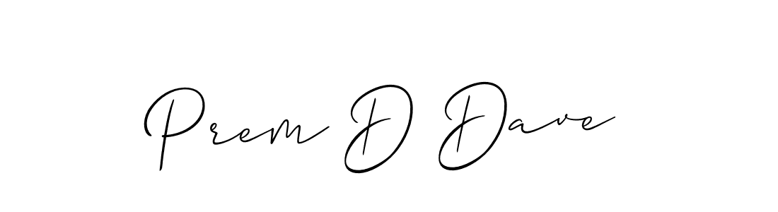 The best way (Allison_Script) to make a short signature is to pick only two or three words in your name. The name Prem D Dave include a total of six letters. For converting this name. Prem D Dave signature style 2 images and pictures png