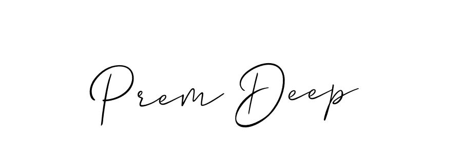 Prem Deep stylish signature style. Best Handwritten Sign (Allison_Script) for my name. Handwritten Signature Collection Ideas for my name Prem Deep. Prem Deep signature style 2 images and pictures png