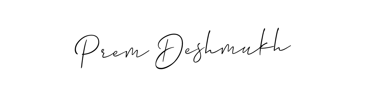 if you are searching for the best signature style for your name Prem Deshmukh. so please give up your signature search. here we have designed multiple signature styles  using Allison_Script. Prem Deshmukh signature style 2 images and pictures png