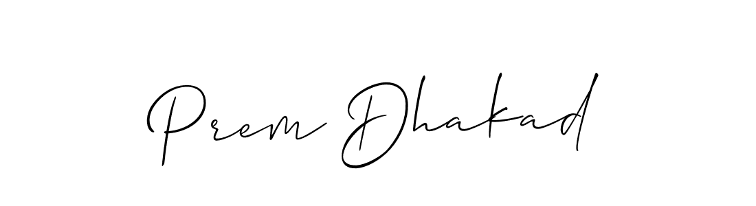 How to Draw Prem Dhakad signature style? Allison_Script is a latest design signature styles for name Prem Dhakad. Prem Dhakad signature style 2 images and pictures png