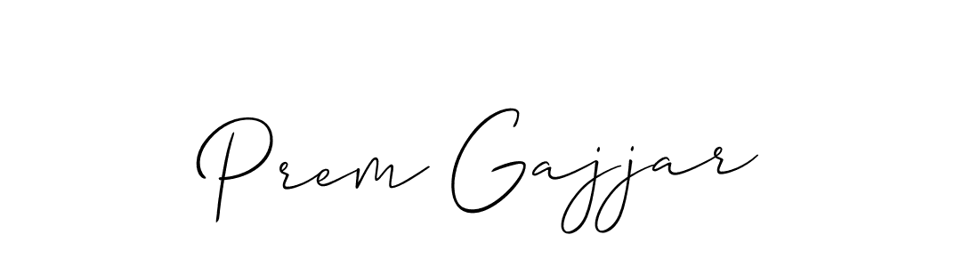 Use a signature maker to create a handwritten signature online. With this signature software, you can design (Allison_Script) your own signature for name Prem Gajjar. Prem Gajjar signature style 2 images and pictures png