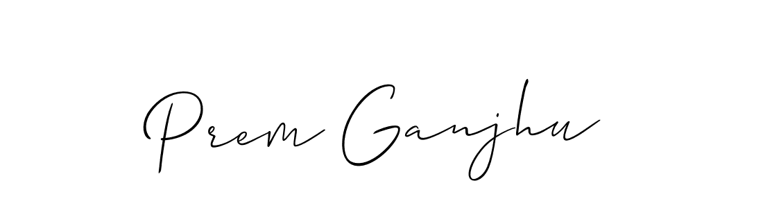 How to Draw Prem Ganjhu signature style? Allison_Script is a latest design signature styles for name Prem Ganjhu. Prem Ganjhu signature style 2 images and pictures png