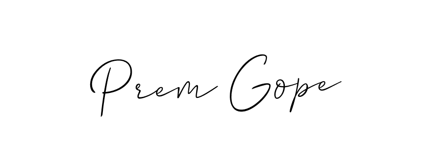 Prem Gope stylish signature style. Best Handwritten Sign (Allison_Script) for my name. Handwritten Signature Collection Ideas for my name Prem Gope. Prem Gope signature style 2 images and pictures png