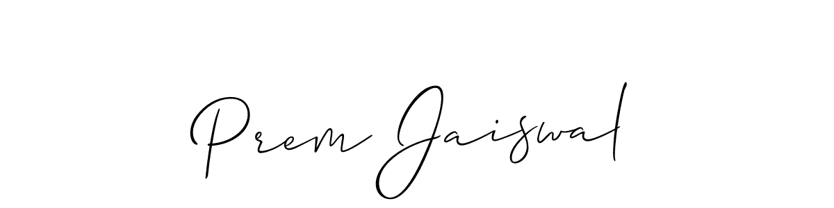 How to Draw Prem Jaiswal signature style? Allison_Script is a latest design signature styles for name Prem Jaiswal. Prem Jaiswal signature style 2 images and pictures png