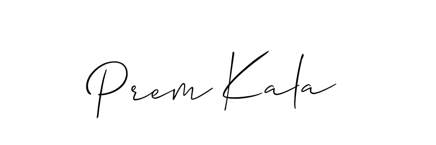 Use a signature maker to create a handwritten signature online. With this signature software, you can design (Allison_Script) your own signature for name Prem Kala. Prem Kala signature style 2 images and pictures png