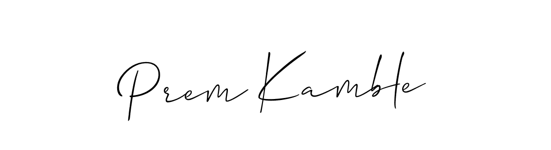 This is the best signature style for the Prem Kamble name. Also you like these signature font (Allison_Script). Mix name signature. Prem Kamble signature style 2 images and pictures png