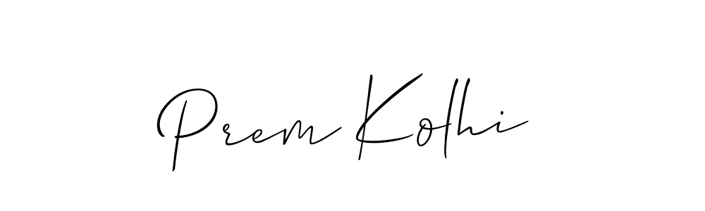 Prem Kolhi stylish signature style. Best Handwritten Sign (Allison_Script) for my name. Handwritten Signature Collection Ideas for my name Prem Kolhi. Prem Kolhi signature style 2 images and pictures png