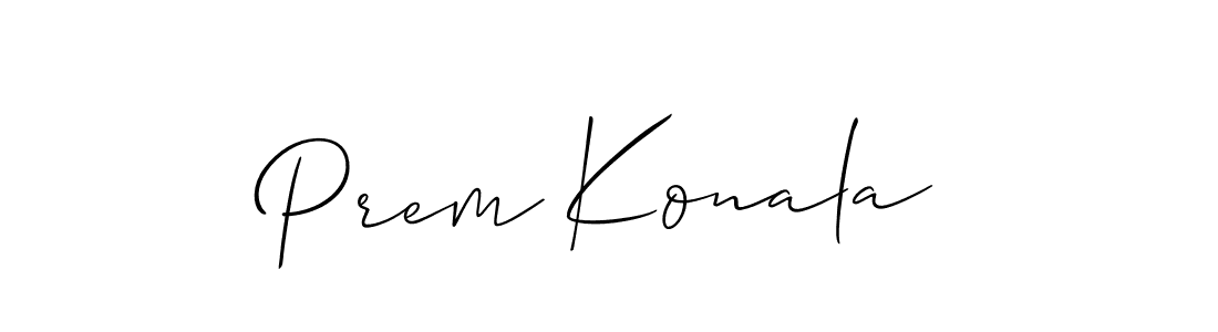 Best and Professional Signature Style for Prem Konala. Allison_Script Best Signature Style Collection. Prem Konala signature style 2 images and pictures png