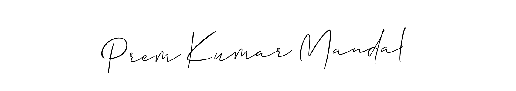 Similarly Allison_Script is the best handwritten signature design. Signature creator online .You can use it as an online autograph creator for name Prem Kumar Mandal. Prem Kumar Mandal signature style 2 images and pictures png