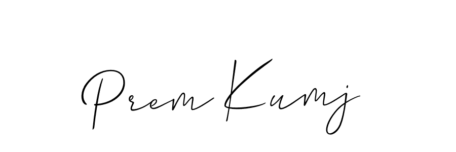 Make a beautiful signature design for name Prem Kumj. With this signature (Allison_Script) style, you can create a handwritten signature for free. Prem Kumj signature style 2 images and pictures png