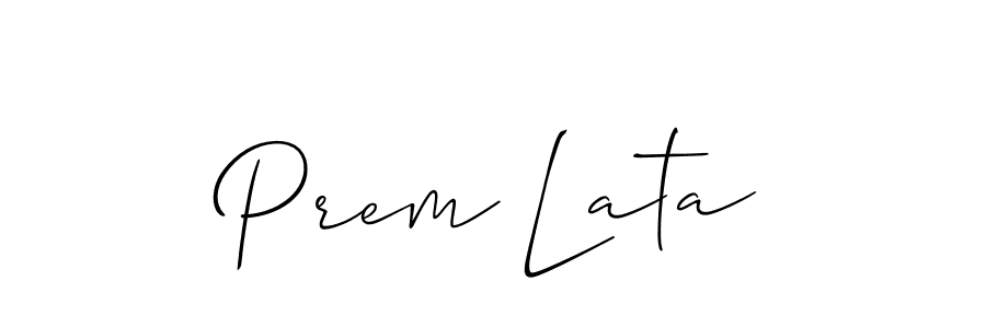 Design your own signature with our free online signature maker. With this signature software, you can create a handwritten (Allison_Script) signature for name Prem Lata. Prem Lata signature style 2 images and pictures png