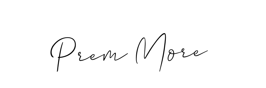 How to make Prem More name signature. Use Allison_Script style for creating short signs online. This is the latest handwritten sign. Prem More signature style 2 images and pictures png