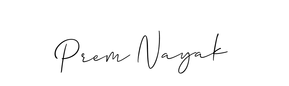 How to make Prem Nayak name signature. Use Allison_Script style for creating short signs online. This is the latest handwritten sign. Prem Nayak signature style 2 images and pictures png