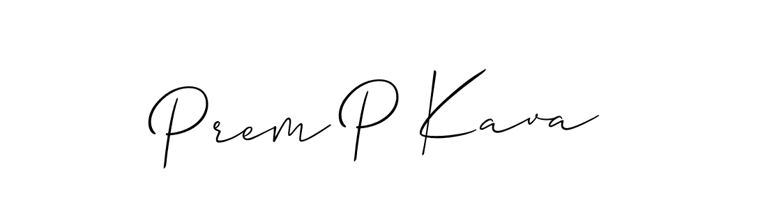 How to make Prem P Kava signature? Allison_Script is a professional autograph style. Create handwritten signature for Prem P Kava name. Prem P Kava signature style 2 images and pictures png