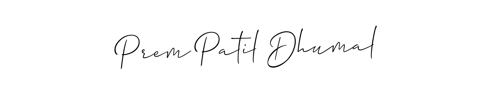 Use a signature maker to create a handwritten signature online. With this signature software, you can design (Allison_Script) your own signature for name Prem Patil Dhumal. Prem Patil Dhumal signature style 2 images and pictures png