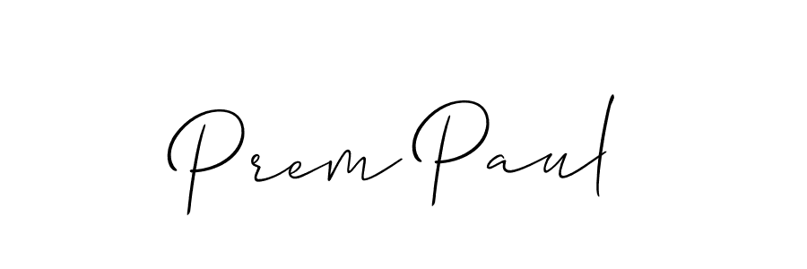 How to Draw Prem Paul signature style? Allison_Script is a latest design signature styles for name Prem Paul. Prem Paul signature style 2 images and pictures png