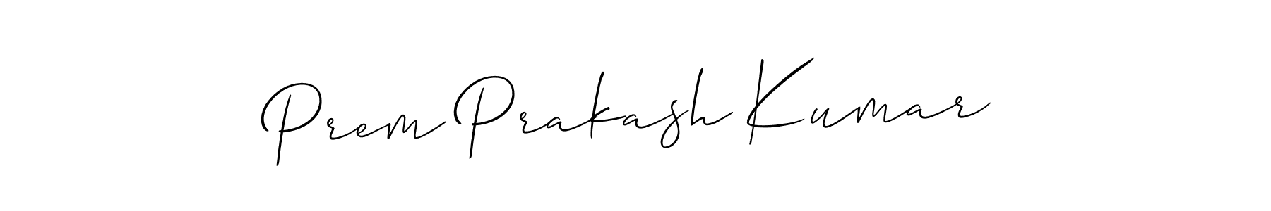 This is the best signature style for the Prem Prakash Kumar name. Also you like these signature font (Allison_Script). Mix name signature. Prem Prakash Kumar signature style 2 images and pictures png