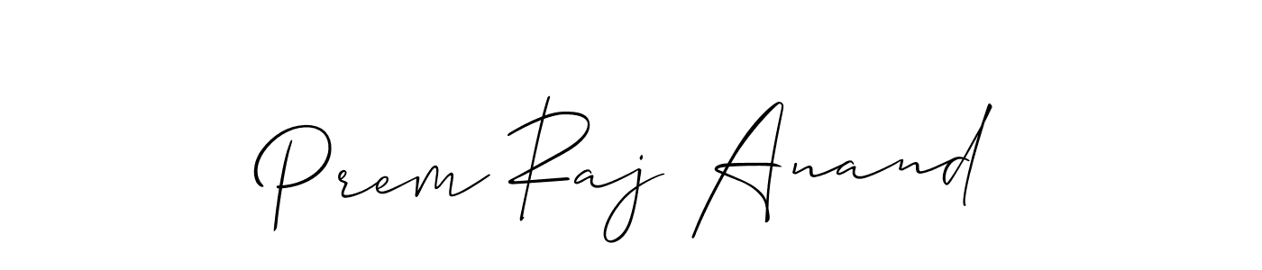 Make a beautiful signature design for name Prem Raj Anand. With this signature (Allison_Script) style, you can create a handwritten signature for free. Prem Raj Anand signature style 2 images and pictures png