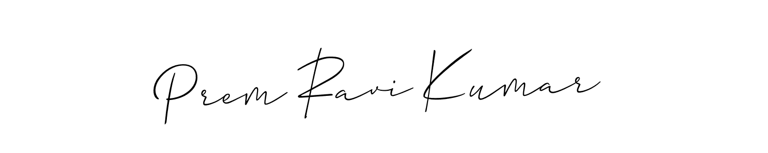 Prem Ravi Kumar stylish signature style. Best Handwritten Sign (Allison_Script) for my name. Handwritten Signature Collection Ideas for my name Prem Ravi Kumar. Prem Ravi Kumar signature style 2 images and pictures png