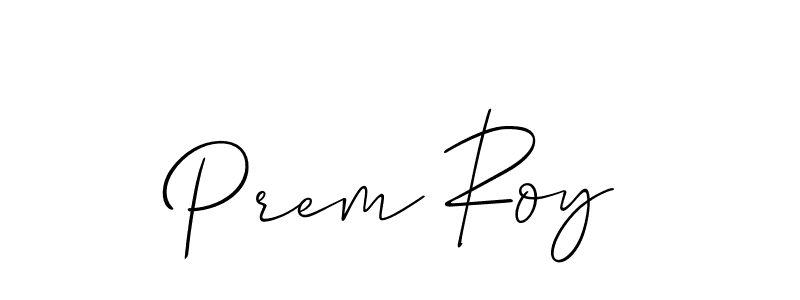Allison_Script is a professional signature style that is perfect for those who want to add a touch of class to their signature. It is also a great choice for those who want to make their signature more unique. Get Prem Roy name to fancy signature for free. Prem Roy signature style 2 images and pictures png