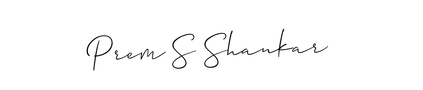 Also we have Prem S Shankar name is the best signature style. Create professional handwritten signature collection using Allison_Script autograph style. Prem S Shankar signature style 2 images and pictures png