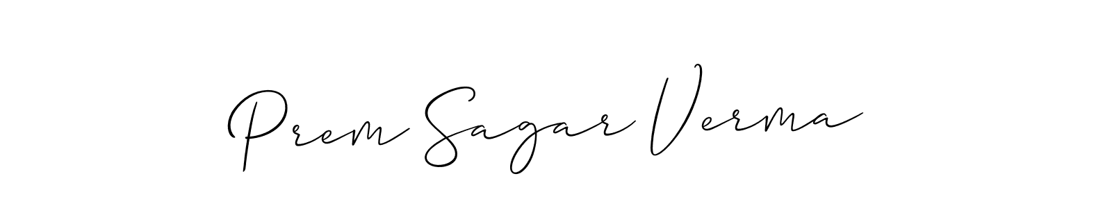 Prem Sagar Verma stylish signature style. Best Handwritten Sign (Allison_Script) for my name. Handwritten Signature Collection Ideas for my name Prem Sagar Verma. Prem Sagar Verma signature style 2 images and pictures png