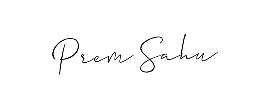 if you are searching for the best signature style for your name Prem Sahu. so please give up your signature search. here we have designed multiple signature styles  using Allison_Script. Prem Sahu signature style 2 images and pictures png