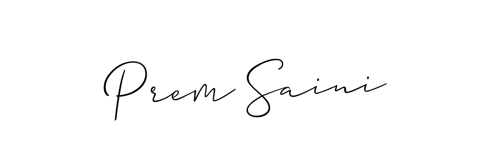 Allison_Script is a professional signature style that is perfect for those who want to add a touch of class to their signature. It is also a great choice for those who want to make their signature more unique. Get Prem Saini name to fancy signature for free. Prem Saini signature style 2 images and pictures png