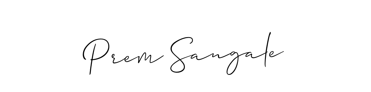 Also we have Prem Sangale name is the best signature style. Create professional handwritten signature collection using Allison_Script autograph style. Prem Sangale signature style 2 images and pictures png