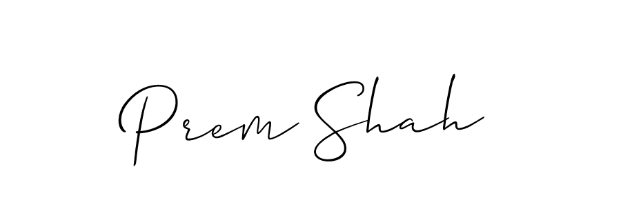 Make a beautiful signature design for name Prem Shah. With this signature (Allison_Script) style, you can create a handwritten signature for free. Prem Shah signature style 2 images and pictures png
