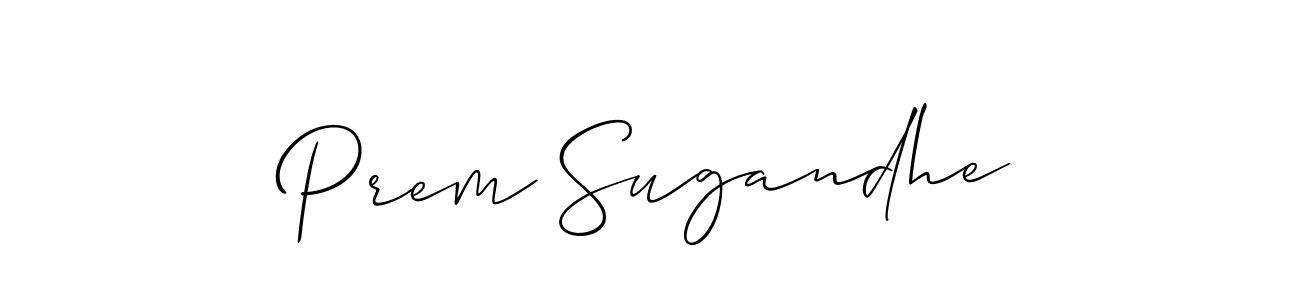 Best and Professional Signature Style for Prem Sugandhe. Allison_Script Best Signature Style Collection. Prem Sugandhe signature style 2 images and pictures png