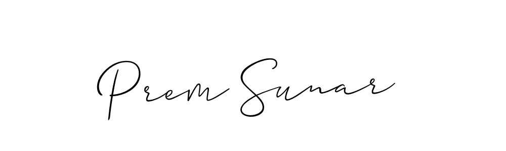 Best and Professional Signature Style for Prem Sunar. Allison_Script Best Signature Style Collection. Prem Sunar signature style 2 images and pictures png