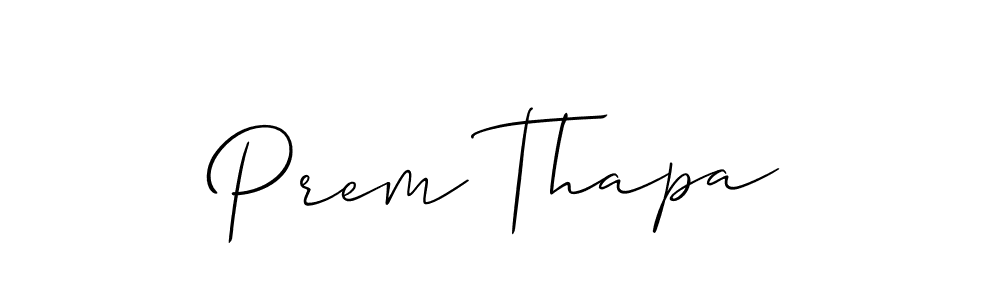 Allison_Script is a professional signature style that is perfect for those who want to add a touch of class to their signature. It is also a great choice for those who want to make their signature more unique. Get Prem Thapa name to fancy signature for free. Prem Thapa signature style 2 images and pictures png