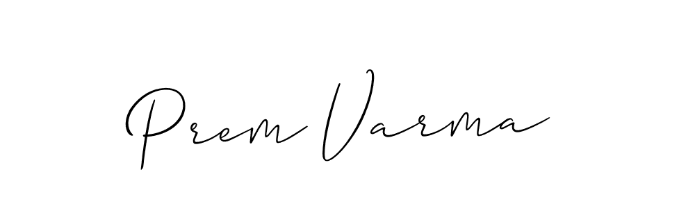 How to make Prem Varma signature? Allison_Script is a professional autograph style. Create handwritten signature for Prem Varma name. Prem Varma signature style 2 images and pictures png