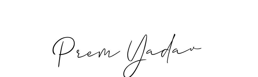 Best and Professional Signature Style for Prem Yadav. Allison_Script Best Signature Style Collection. Prem Yadav signature style 2 images and pictures png