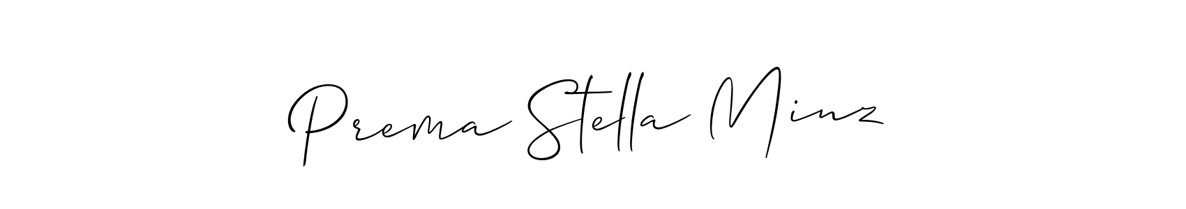 Make a beautiful signature design for name Prema Stella Minz. Use this online signature maker to create a handwritten signature for free. Prema Stella Minz signature style 2 images and pictures png