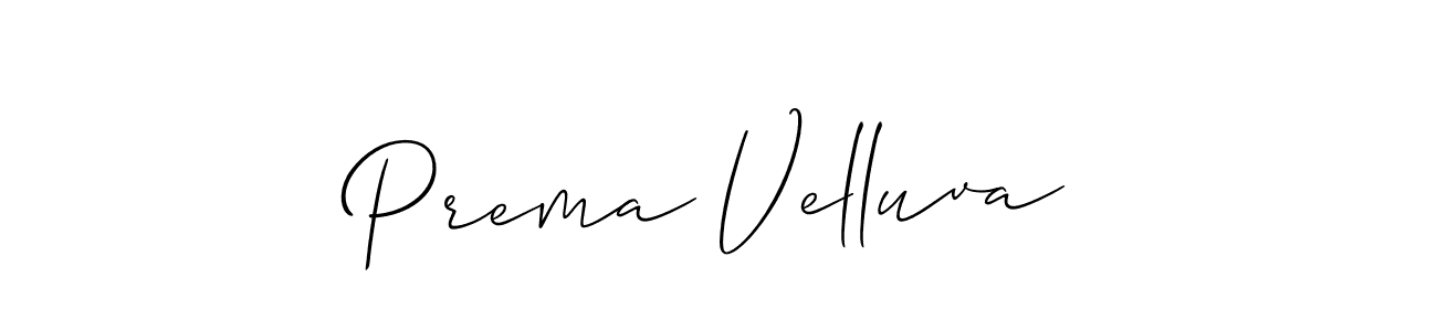 Similarly Allison_Script is the best handwritten signature design. Signature creator online .You can use it as an online autograph creator for name Prema Velluva. Prema Velluva signature style 2 images and pictures png