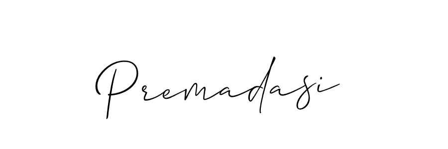 The best way (Allison_Script) to make a short signature is to pick only two or three words in your name. The name Premadasi include a total of six letters. For converting this name. Premadasi signature style 2 images and pictures png