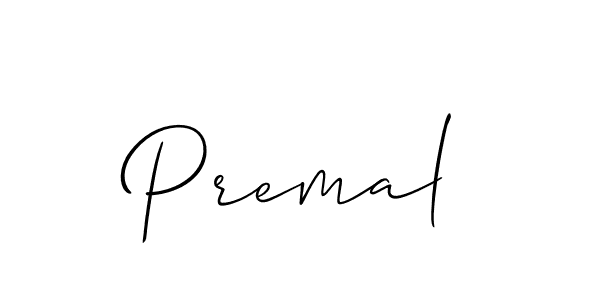 Also we have Premal name is the best signature style. Create professional handwritten signature collection using Allison_Script autograph style. Premal signature style 2 images and pictures png