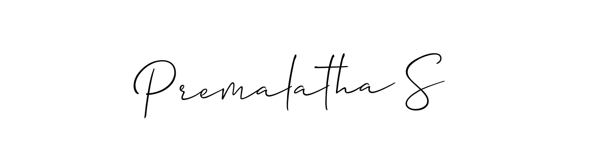 How to Draw Premalatha S signature style? Allison_Script is a latest design signature styles for name Premalatha S. Premalatha S signature style 2 images and pictures png