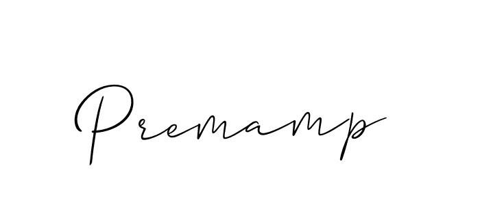 Make a beautiful signature design for name Premamp. With this signature (Allison_Script) style, you can create a handwritten signature for free. Premamp signature style 2 images and pictures png