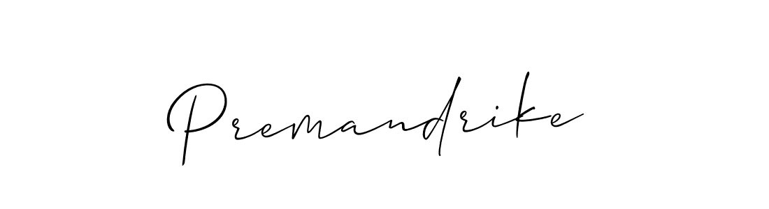 Allison_Script is a professional signature style that is perfect for those who want to add a touch of class to their signature. It is also a great choice for those who want to make their signature more unique. Get Premandrike name to fancy signature for free. Premandrike signature style 2 images and pictures png