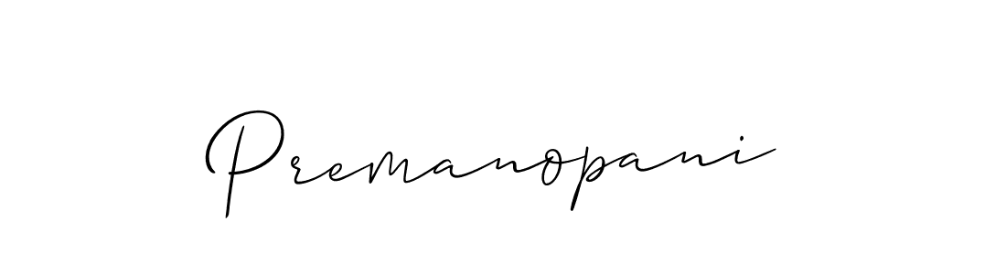 You should practise on your own different ways (Allison_Script) to write your name (Premanopani) in signature. don't let someone else do it for you. Premanopani signature style 2 images and pictures png