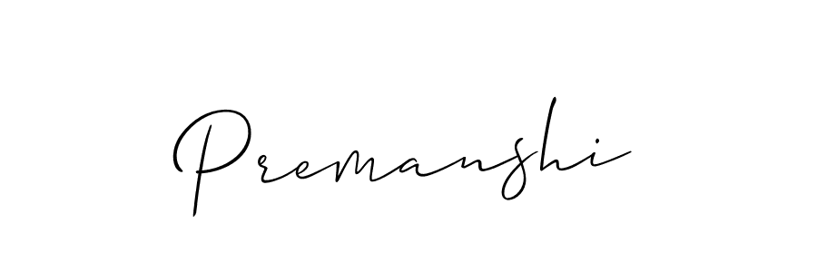 It looks lik you need a new signature style for name Premanshi. Design unique handwritten (Allison_Script) signature with our free signature maker in just a few clicks. Premanshi signature style 2 images and pictures png