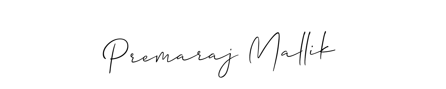 Create a beautiful signature design for name Premaraj Mallik. With this signature (Allison_Script) fonts, you can make a handwritten signature for free. Premaraj Mallik signature style 2 images and pictures png