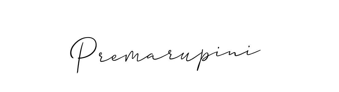 Design your own signature with our free online signature maker. With this signature software, you can create a handwritten (Allison_Script) signature for name Premarupini. Premarupini signature style 2 images and pictures png