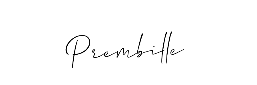 How to Draw Prembille signature style? Allison_Script is a latest design signature styles for name Prembille. Prembille signature style 2 images and pictures png