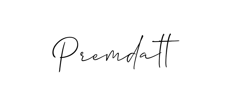 if you are searching for the best signature style for your name Premdatt. so please give up your signature search. here we have designed multiple signature styles  using Allison_Script. Premdatt signature style 2 images and pictures png